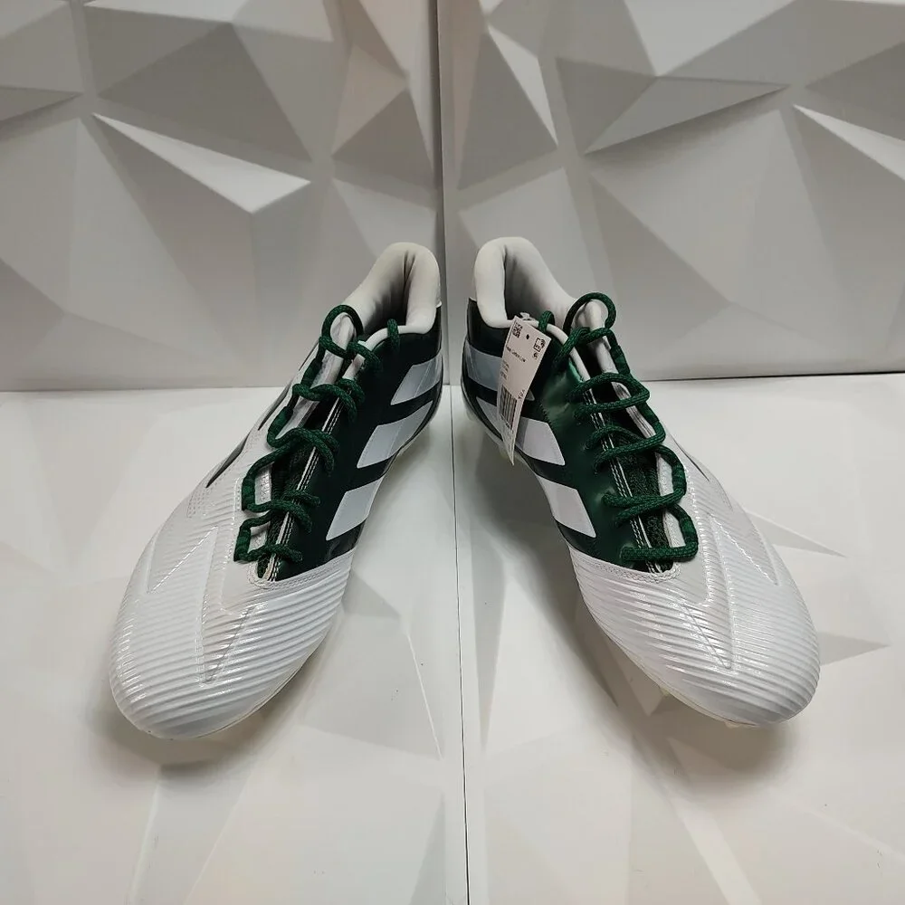 Adidas Mens Football Cleats 16 White Green Shoe Lacrosse Freak Carbon Low - Picture 7 of 16